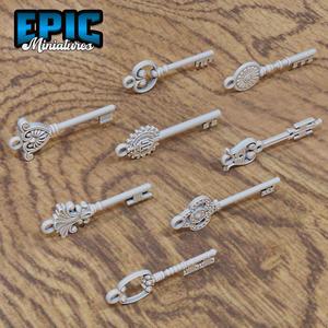 Keys (25 mm length) / Prison Door Opener / Cage Key / Prison Item / Jail Build Decoration / Prisoner Enclosure / Guardhouse Hutch Equipment / Lockup Building Theme / Penitentiary House Items / Gaol Quarter Item Encounter
