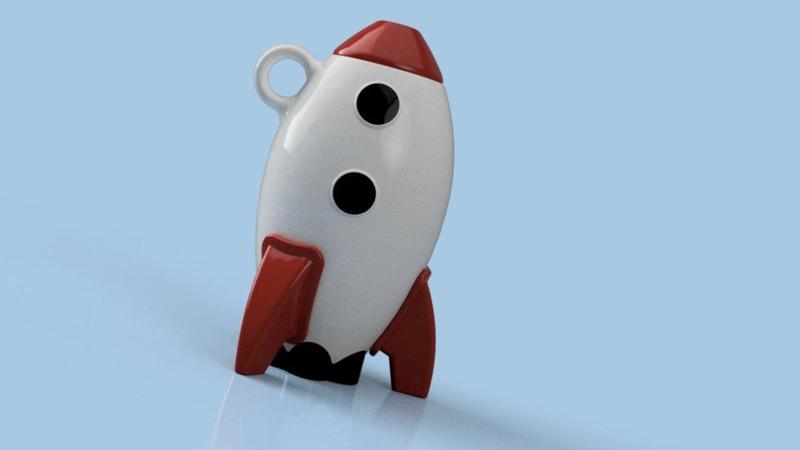Rocket Keychain