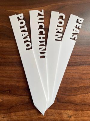 Garden stakes for plant identification 