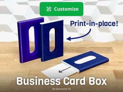 Business Card Box (parametric, customizable)