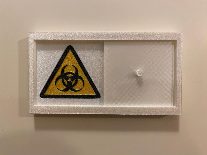Danger sign for bathroom