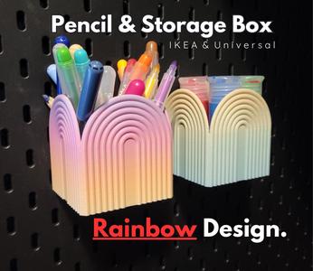 Ikea Skadis Rainbow Pencil Storage Box HSW