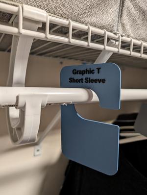 Closet Hanger Dividers - Labeled