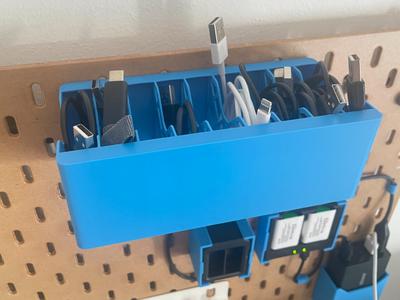 Cable organizer for IKEA SKADIS