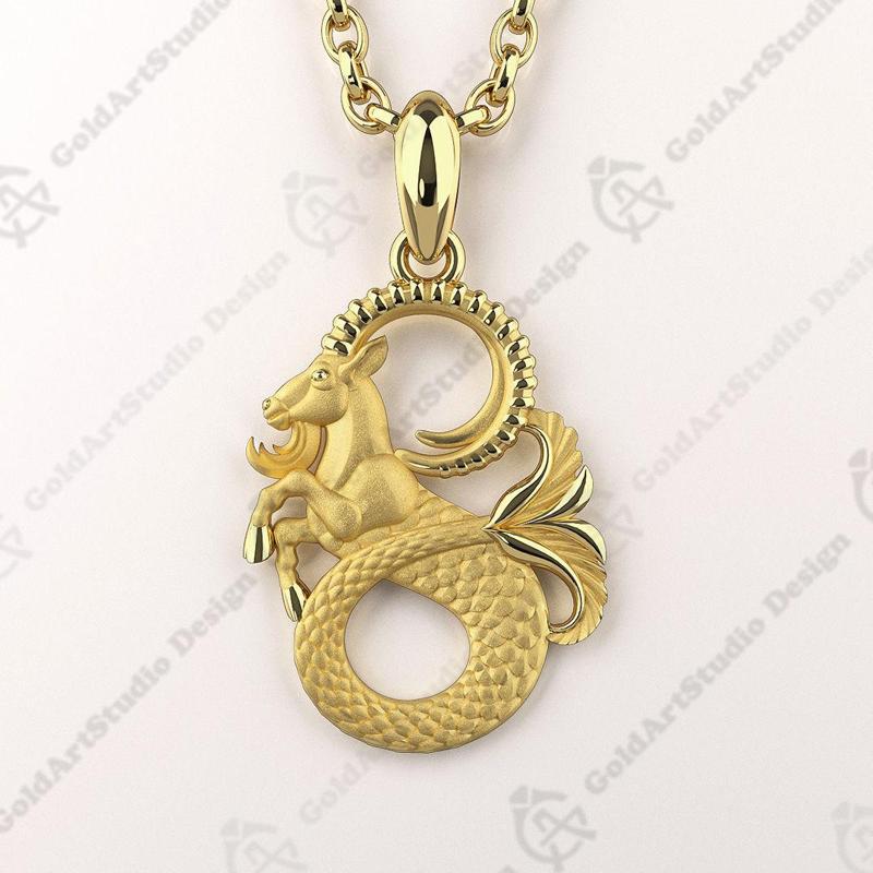 Capricorn Zodiac Sign Pendant 001-01