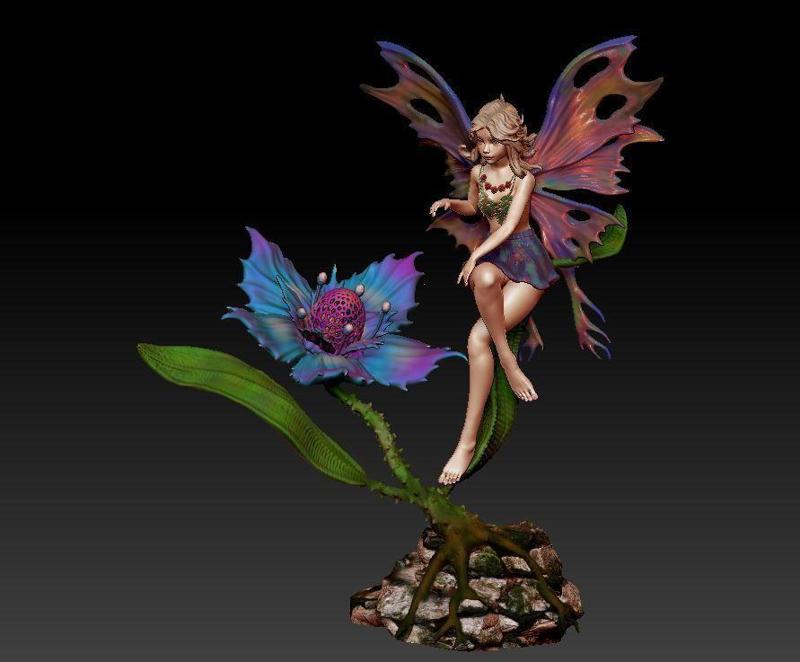 Fairy butterfly on a flower