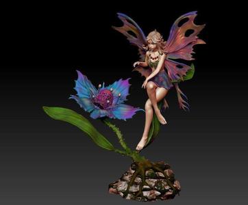 Fairy butterfly on a flower