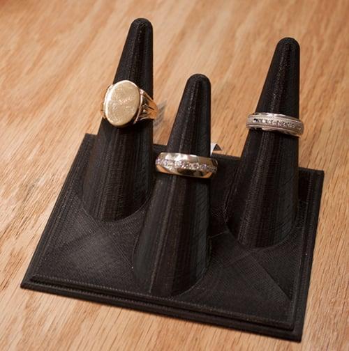Ring holder for single or three rings