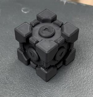 aperture science companion cube with heart   
