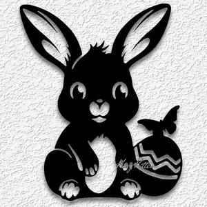 easter bunny rabbit wall art egg home decor