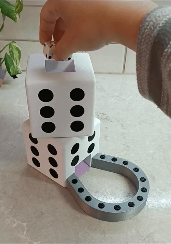 A dice -shaped dice tower