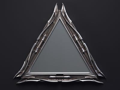 HR Giger Triangular Mirror Printable 3D Model