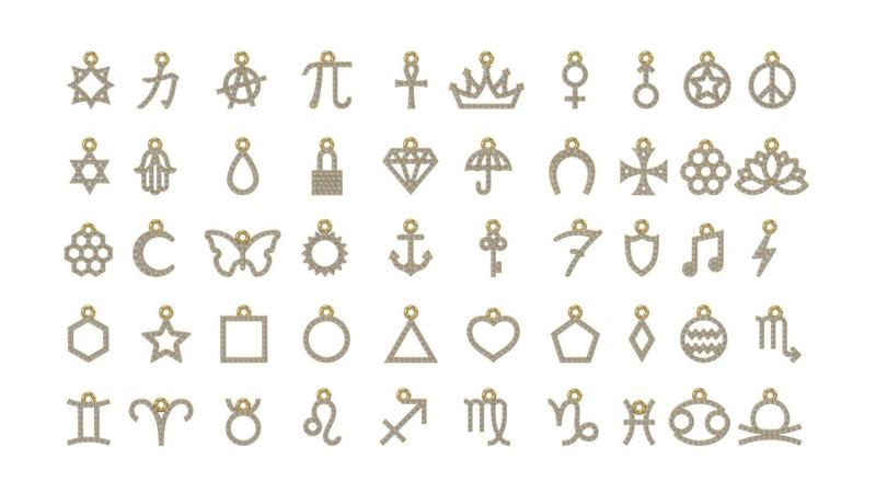 Simple forn Charm and Pendant