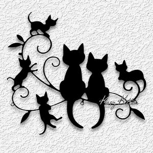 kitty family tree wall art cats and kittens home decor