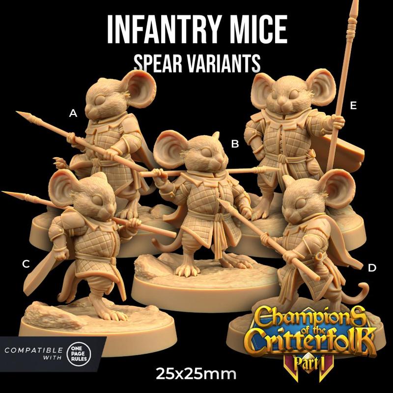 Infantry Mice with Spears
