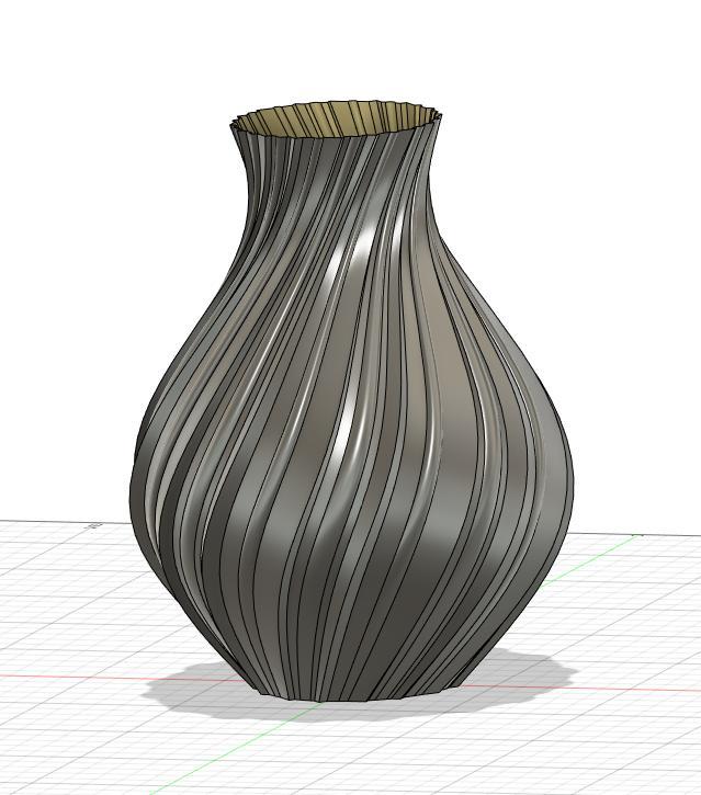 angles and curve spiral vase