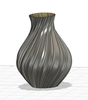 angles and curve spiral vase