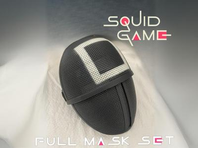Full Squid Game Guards Mask Set