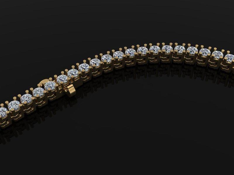 Diamond Tennis Necklace Links 2MM