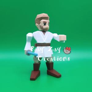Obi Wan Kenobi Episode 3 Low Poly Action Figure