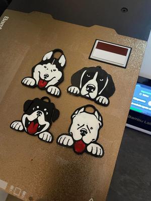 Keychain dogs head