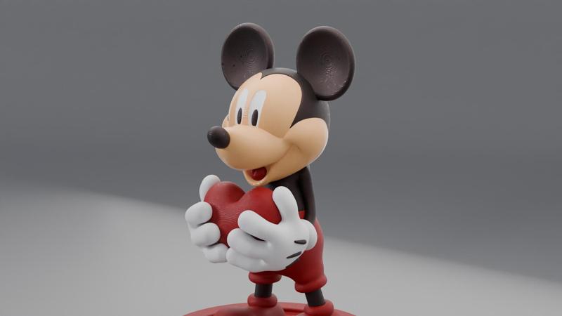 Mickey mouse with heart