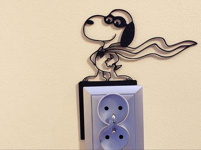 Snoopy Light Switch / Outlet Decoration Model 20