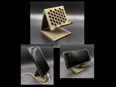 Phone Stand - Honeycomb Pattern