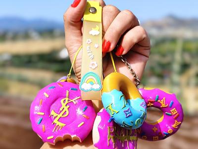 Luxury Donut Keychains – 11 Multicolor Designs
