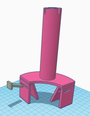 Brass Bathroom Bin Support