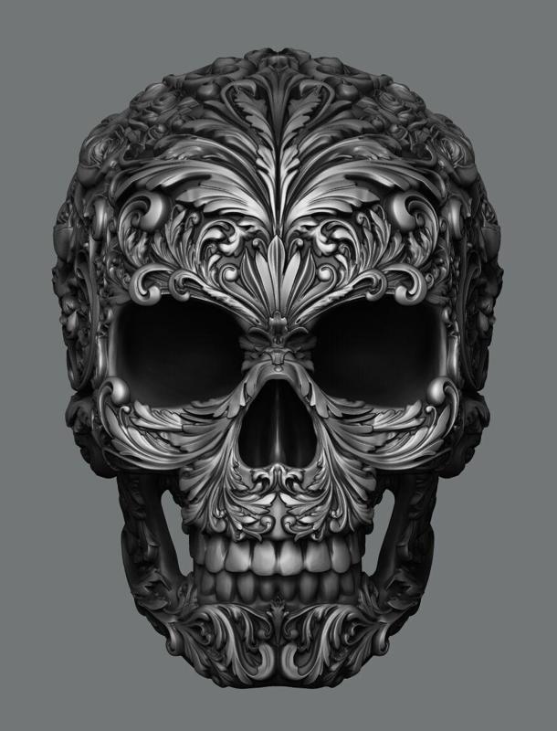 Skull ornamental rose
