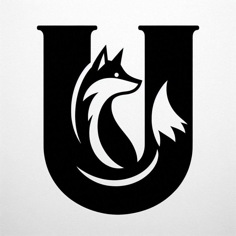 Fox alphabet: Letter U (version 4)