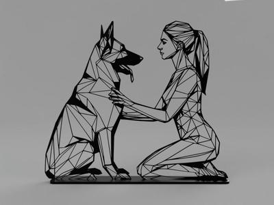 Low poly Best Friends V2 with stand