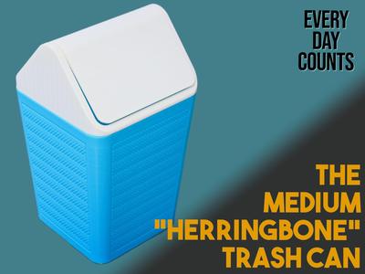The Medium "Herringbone" Trash Can