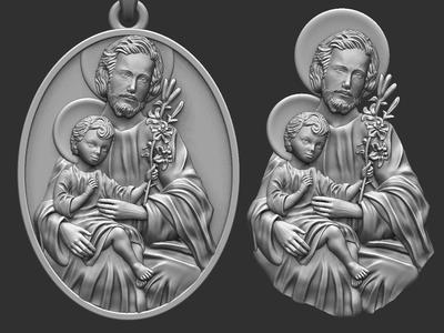 Saint Joseph -  Sao Jose - Medal and Relief