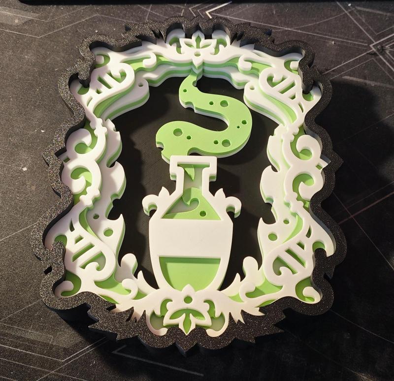 Magic Poison Bottle Wall art Shadowbox / Magische Giftflasche Wandkunst Schattenbox