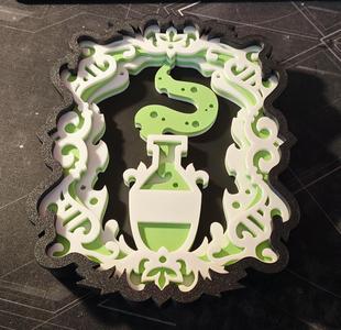 Magic Poison Bottle Wall art Shadowbox / Magische Giftflasche Wandkunst Schattenbox