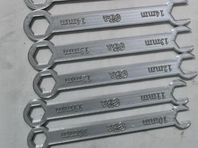 3D Printable Metric Spanner Set (6mm - 20mm) 