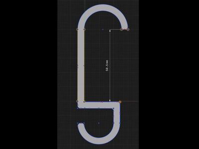 Sliding beam hook 5cm