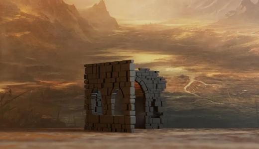 Ruined corner wall #3 - wargaming terrain
