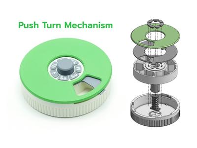 Push Turn Box / Pill Box / Small Tool Box