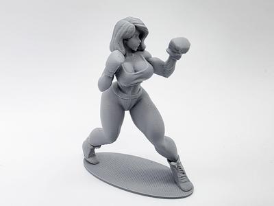 Female Boxer Figurine