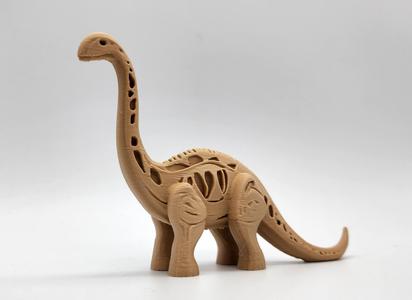 Wood-Carved Brachiosaurus