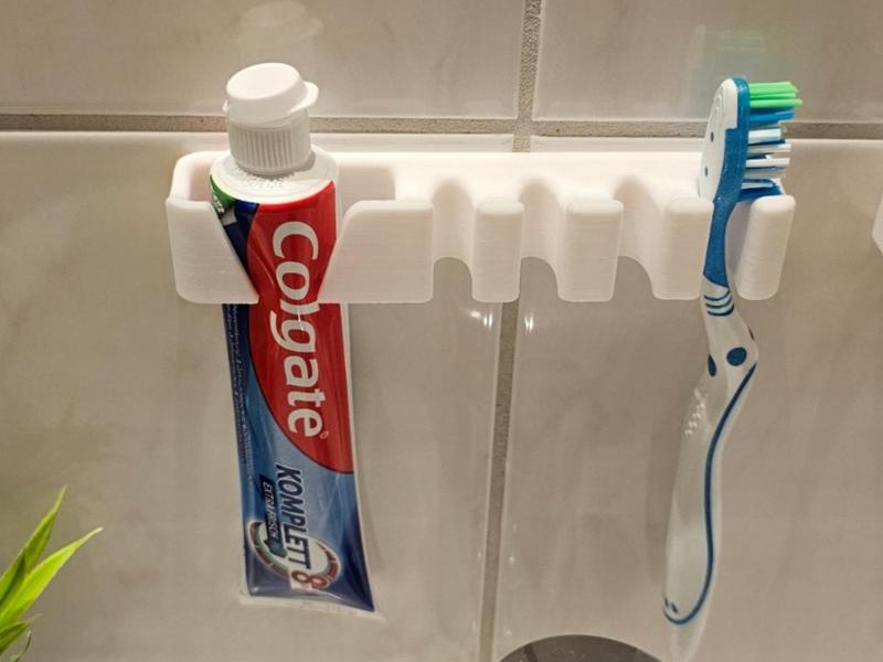 Toothbrush Holder & Toothpaste Family Minimalist
