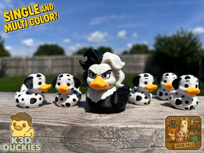 Cruella DUCKvil and Dalmation Ducks