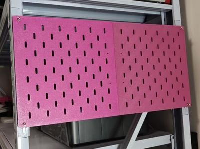 5mm Thick IKEA-Style Pegboard Side Hanger - For 50cm Wide Shelves