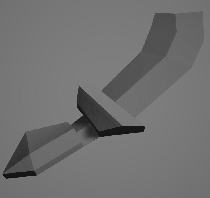Low Poly Rune Scimitar from Runescape