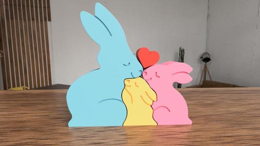 Bunny Family Decoration | 3 components
