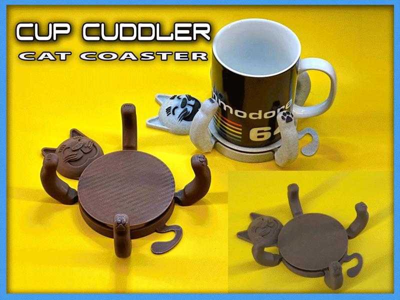 Cup Cuddler - A Cat Coaster Kids love!