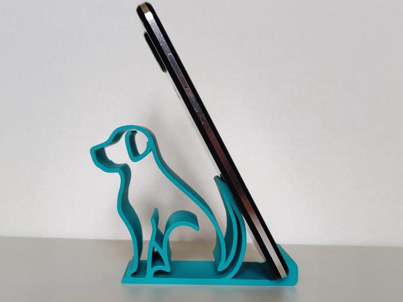Low Poly Dog Shape Phone Stand